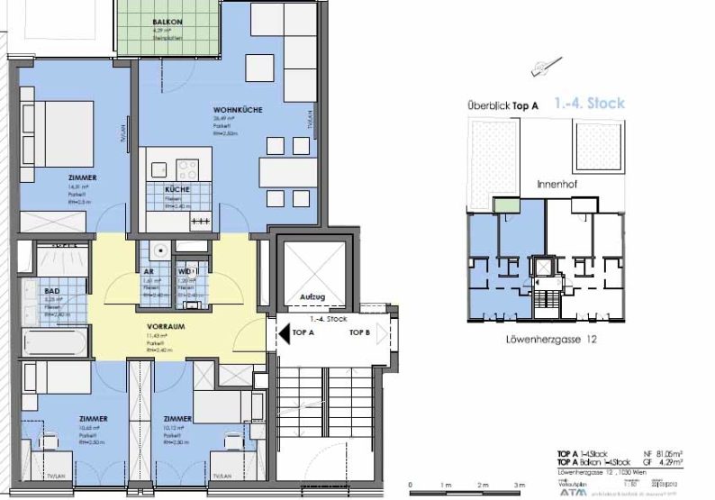 Plan Top 1 - 3 - 5 und 7